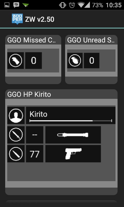 GGO (SAO) Widgets for Zooper截图3