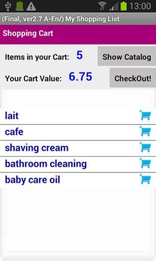 my Daily Shopping Lists截图2