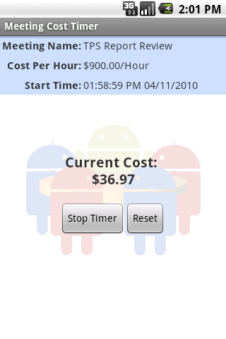 Meeting Cost Timer Lite截图2