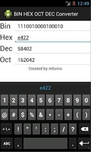 bin hex oct dec Converter截图4