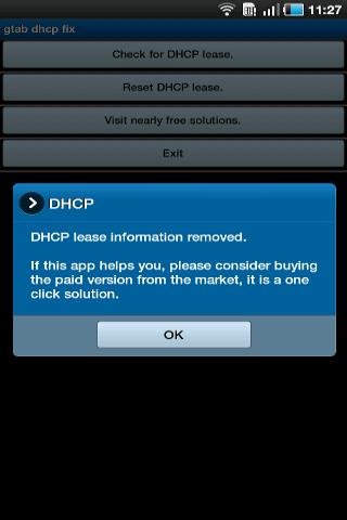 Galaxy Tab DHCP Fix Free截图1