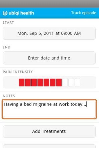 Ubiqi Health Migraine Tracker截图5