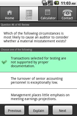 Gleim CPA Diagnostic Quiz截图4