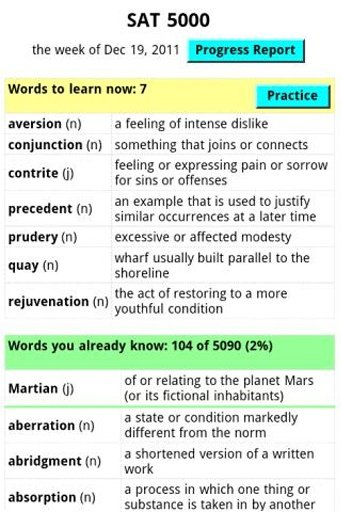 A+ ITestYou: SAT Vocabulary截图3