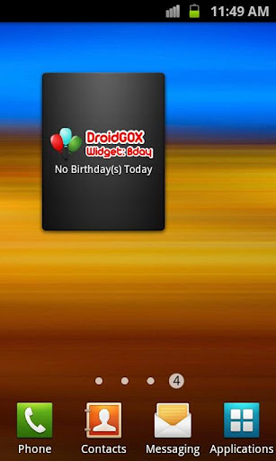 DroidGOX Widget: Birthday截图2