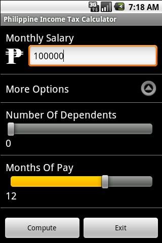 Phil. Income Tax Calculator截图4