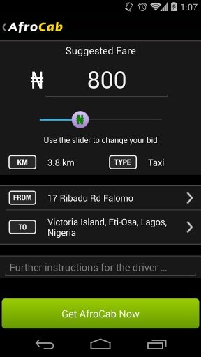 AfroCab - Taxi App for Africa截图5