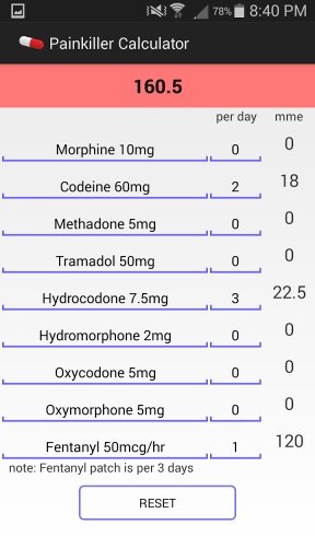 Painkiller Calculator截图3