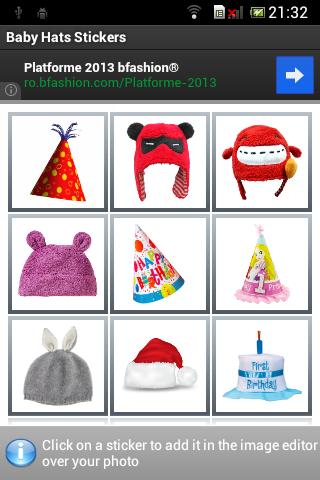 婴儿帽贴纸 Baby Hats Stickers截图1