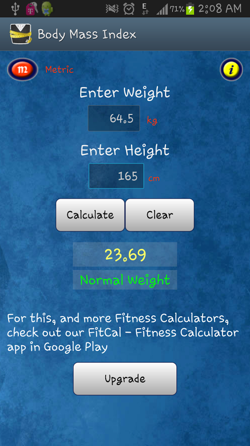 Body Mass Index BMI Calc...截图3