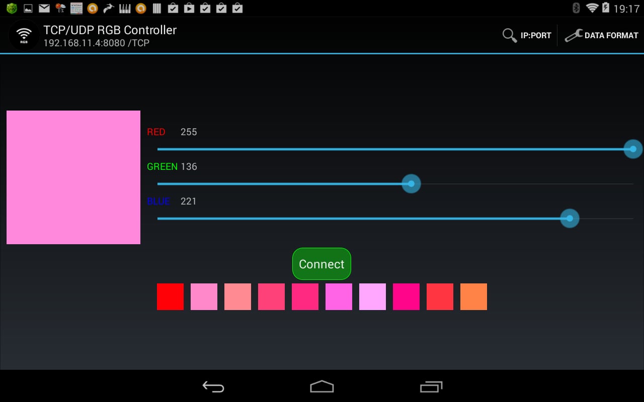 TCP/UDP RGB Controller截图2