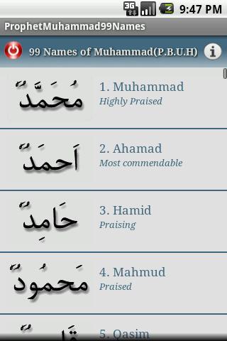 99 Names of Prophet Muha...截图1