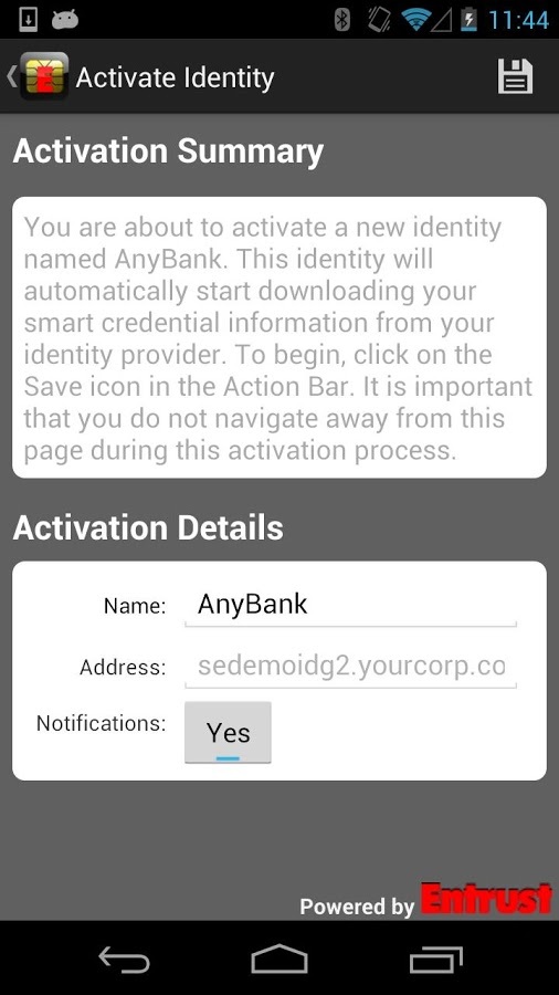 Entrust IG Mobile Smart Cred截图4