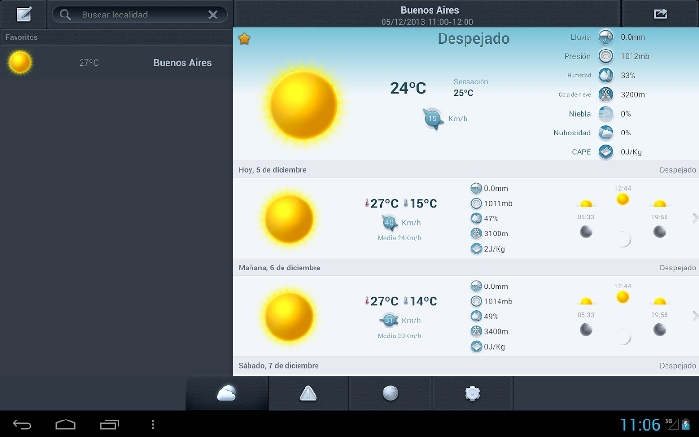 El Tiempo en Argentina 14 d&iacute;as截图7