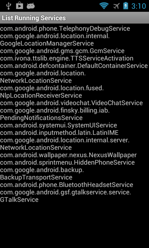 List Running Services截图2