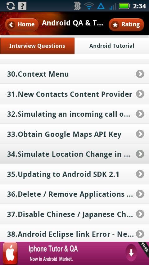 Android Tutor & Interview FAQ截图7