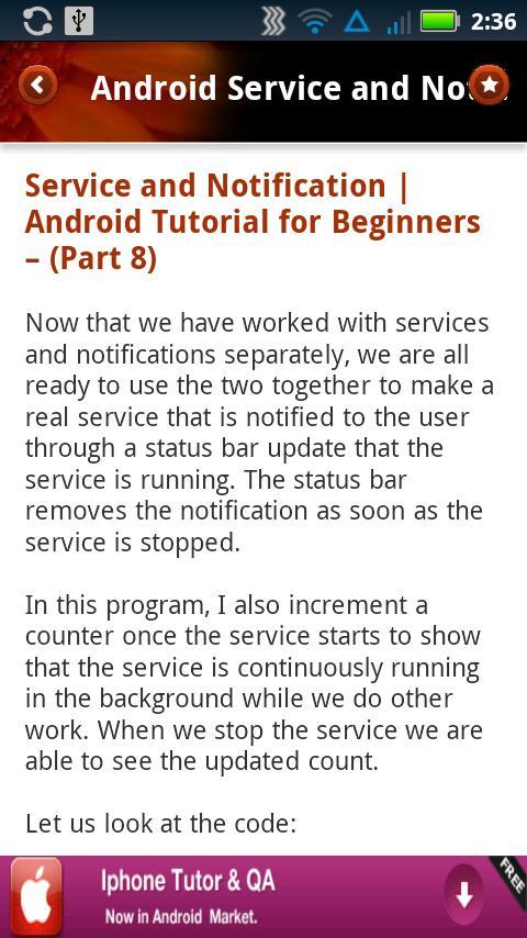 Android Tutor & Interview FAQ截图3