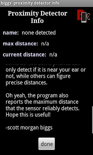 biggs' proximity detector info截图2