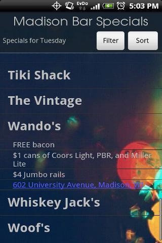 Madison Bar Specials截图2