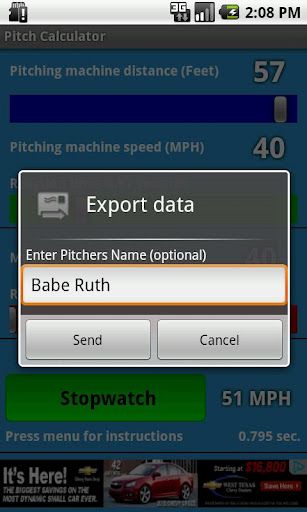Baseball Pitch Calculator截图5