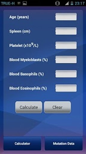 CML Prognosis Score V.1截图2