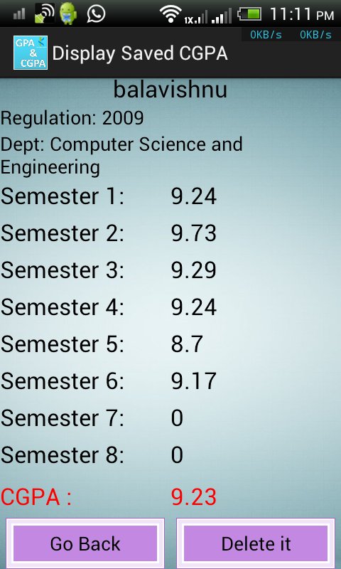 GPA & CGPA Calculator fo...截图7