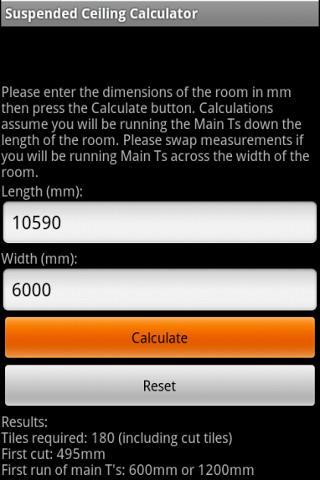 Suspended Ceiling Calculator截图1