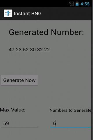 Instant RandomNumber Gen...截图2