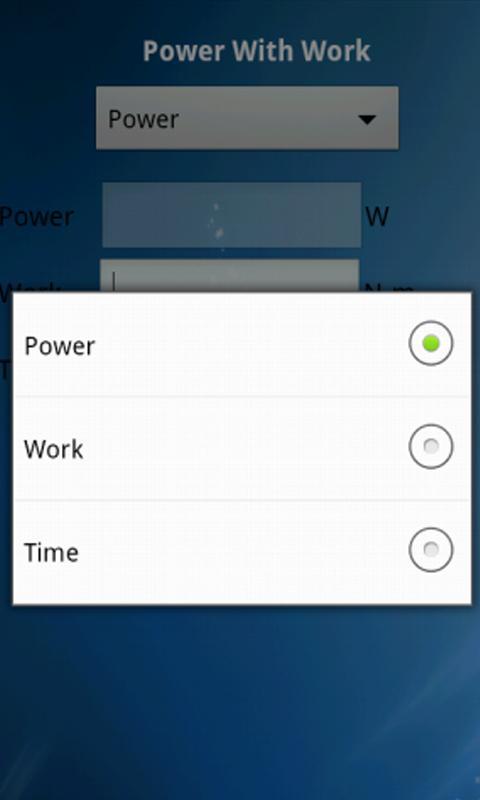 Power with Work Calculator截图2