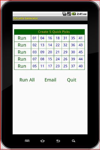 OZ Lotto Generator截图4