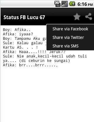 Kumpulan Status FB Lucu截图3