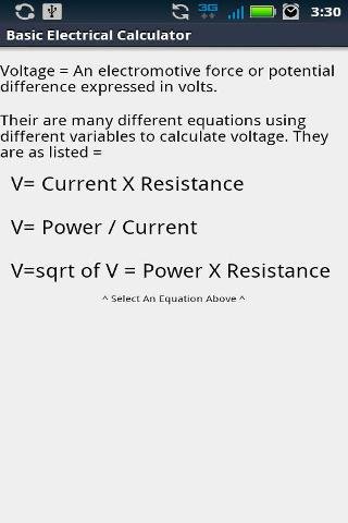 Basic Electrical Calculator截图3