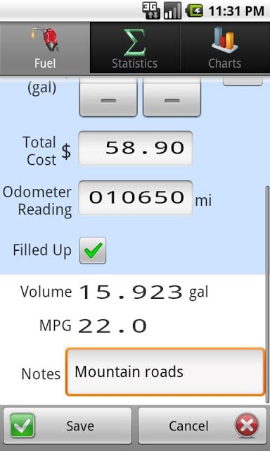 GasLog - Gas Mileage Tracker截图5