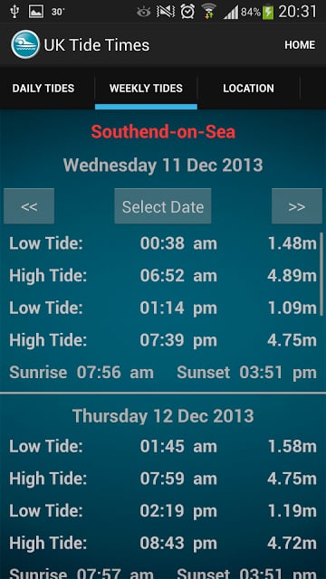 UK Tide Times截图6