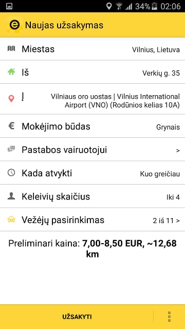 eTAKSI - taksi iškv. Lie...截图1