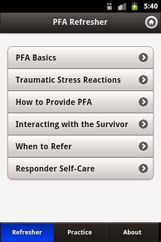 Psychological First Aid (PFA)截图3