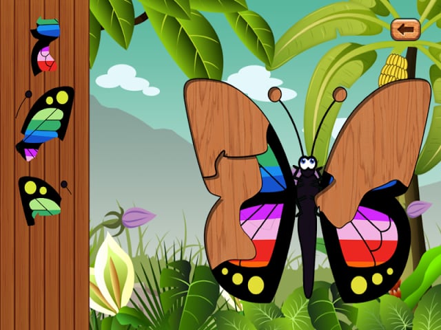 Butterfly jigsaw kids games截图2