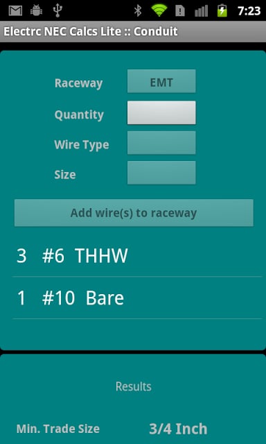 Electrc NEC Calcs Lite截图4