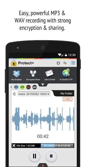 Protect+ Voice Recorder Free截图11