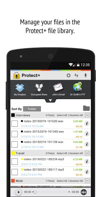 Protect+ Voice Recorder Free截图1