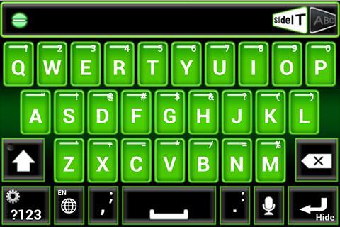 SlideIT Green Neon Skin截图4