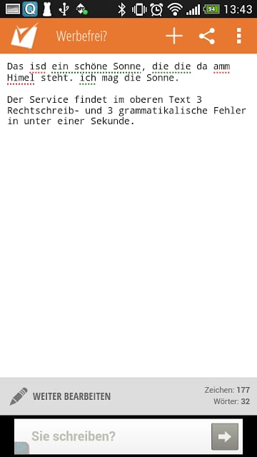Rechtschreibpr&uuml;fung Mobi...截图3