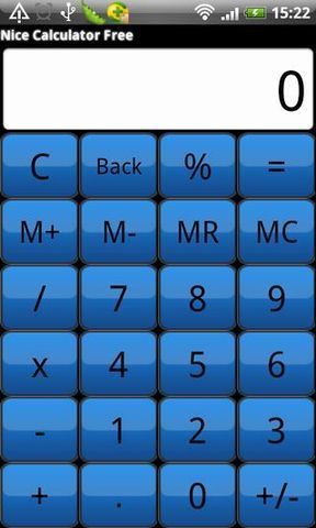 蓝色计算器截图2