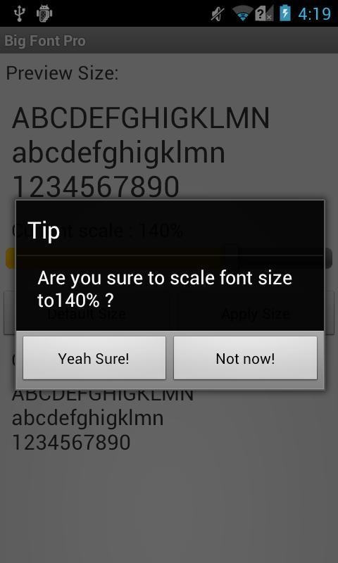 Big Font Pro(change font size)截图2