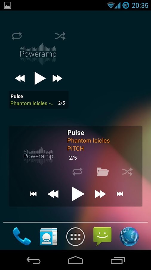 Poweramp ICS Widget Pack截图2