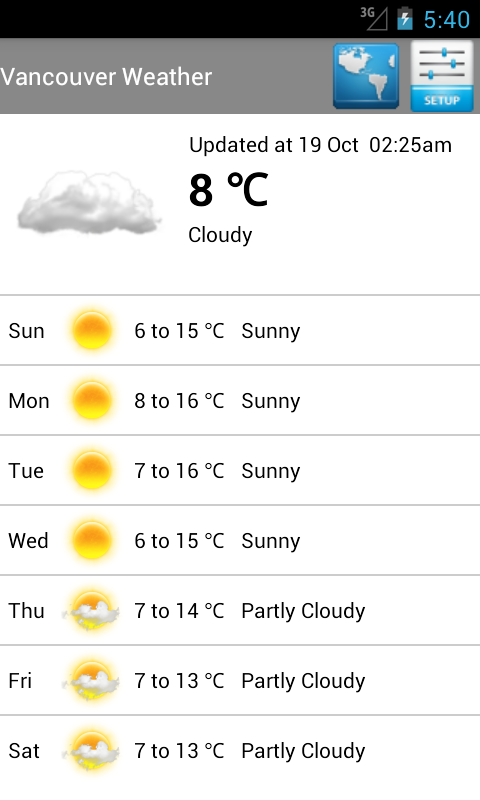 CA Weather 7-day Forecast截图1