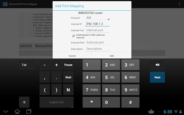 Droid UPnP Port Mapper截图2