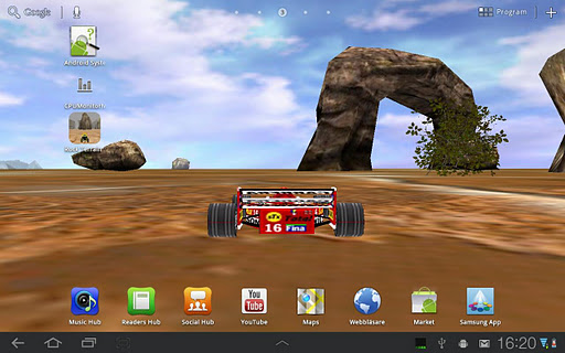 3D Car Racing Rocky Landscape截图1