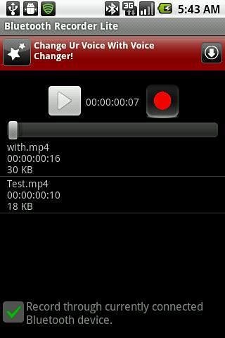 Bluetooth Recorder Lite截图3