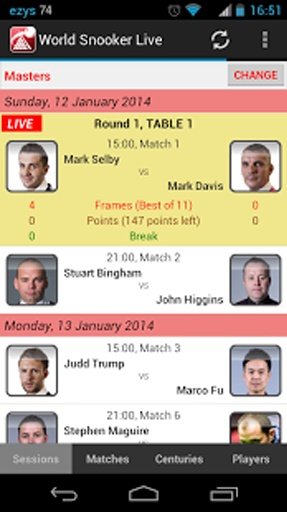 World Snooker Live Results截图3